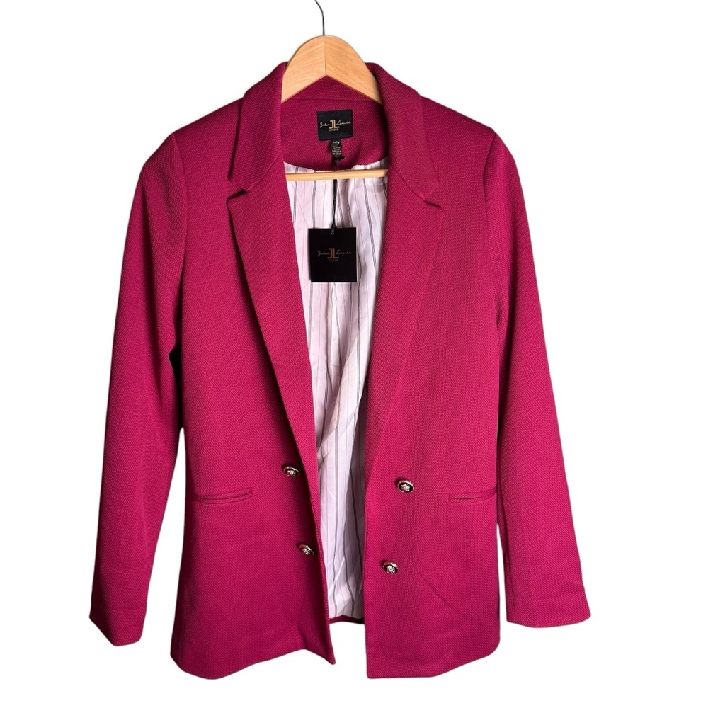 NWT Jules & Leopold Womens Blazer Jacket XS Bright Pink Maximalism Office Wear